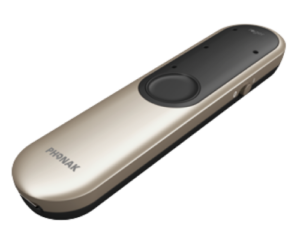 Phonak hearing aid remote with central control button