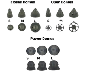 Phonak Domes: Open, Closed & Power